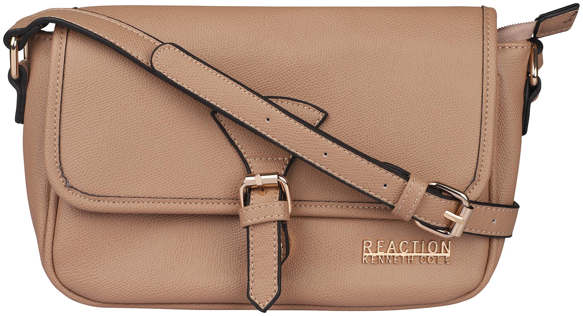 

Kenneth Cole Beige PU Solid Sling Bag