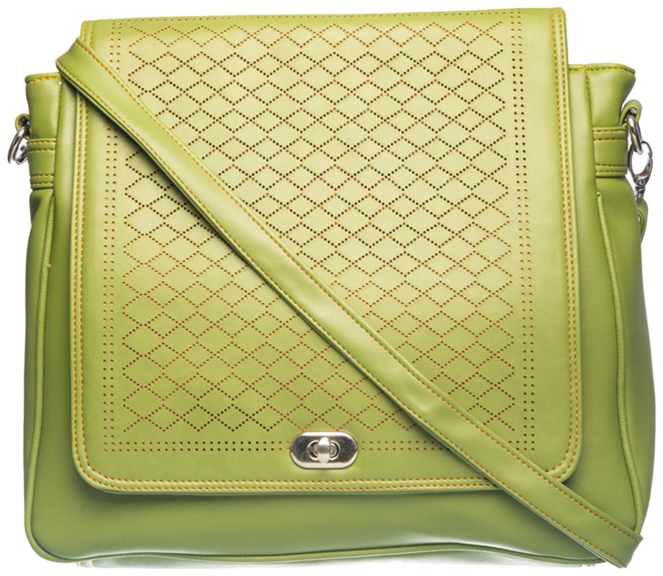

Khadim s Green Synthetic Solid Crossbody Bag
