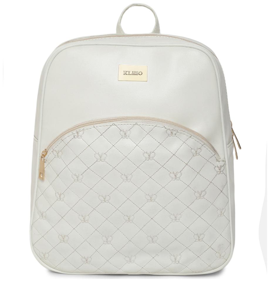 

Kleio White PU Backpack