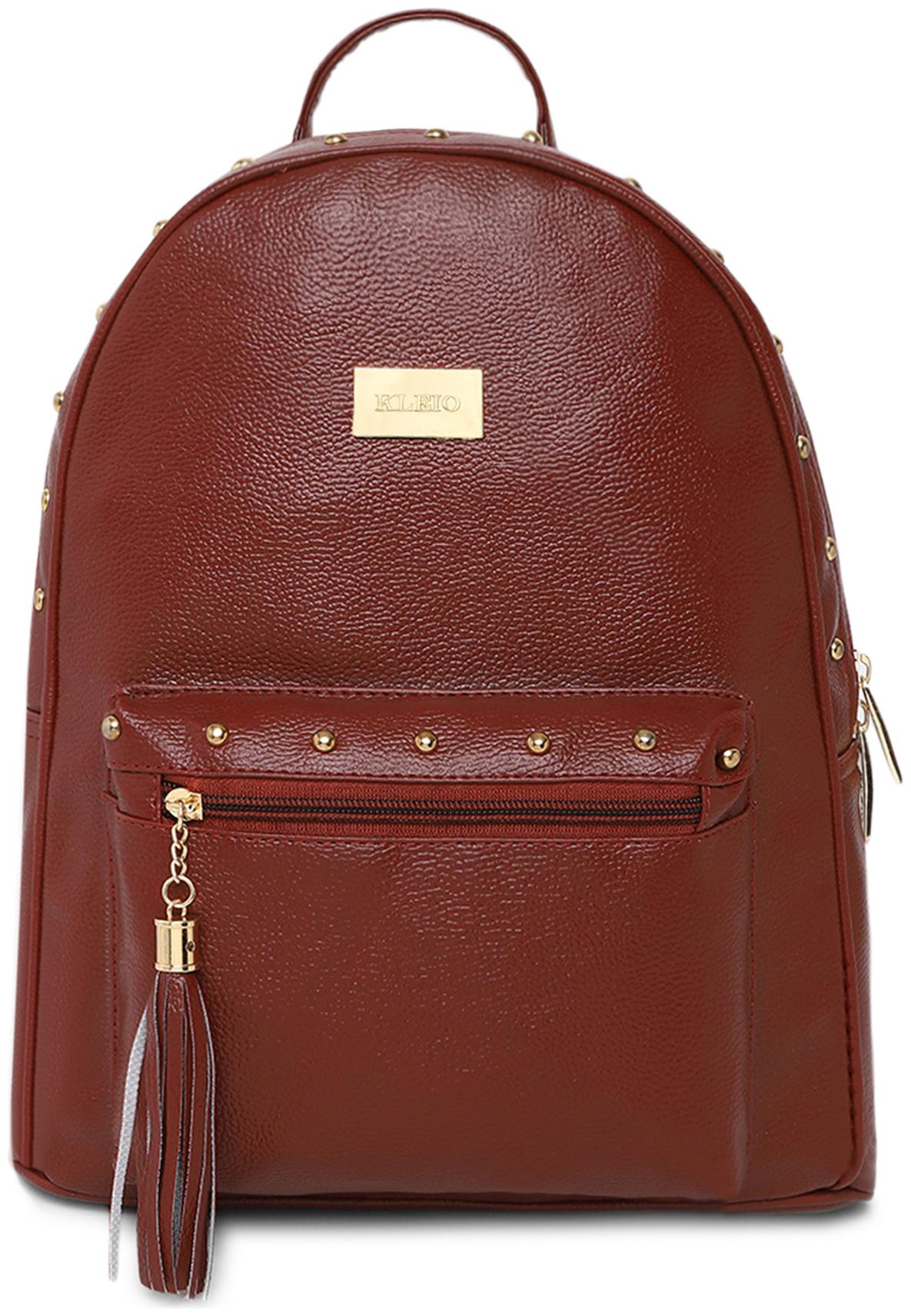 

Kleio Brown PU Backpack