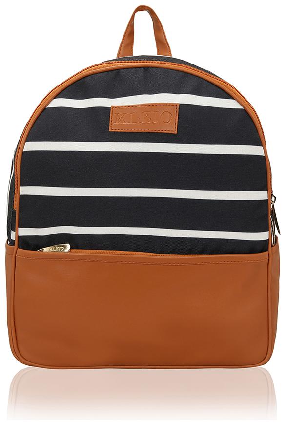 

Kleio Black Canvas Backpack