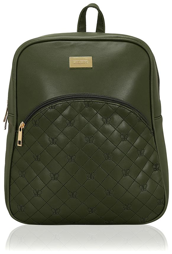 

Kleio Green PU Backpack