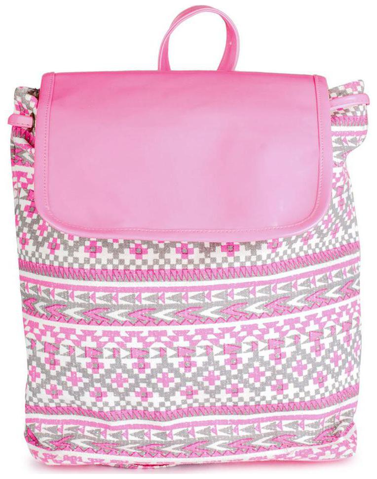 

Kleio Pink Canvas Backpack