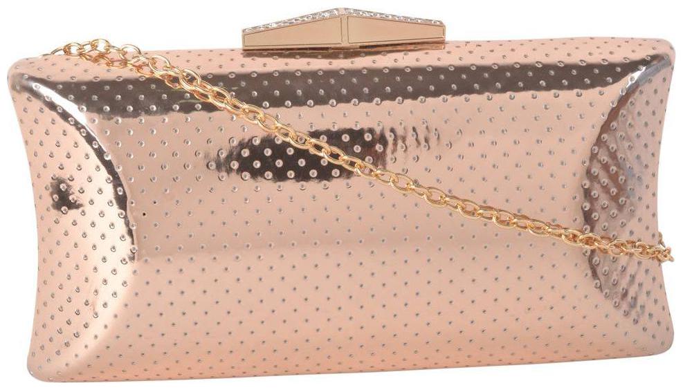 

Kleio Women Silver Metal Clutch