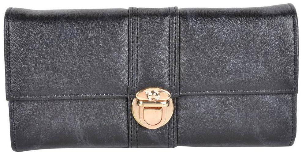 

Kleio Women Black PU Clutch