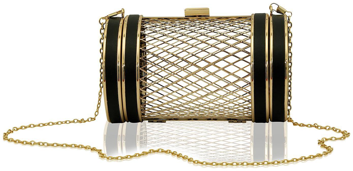 

Kleio Women Black Metal Clutch
