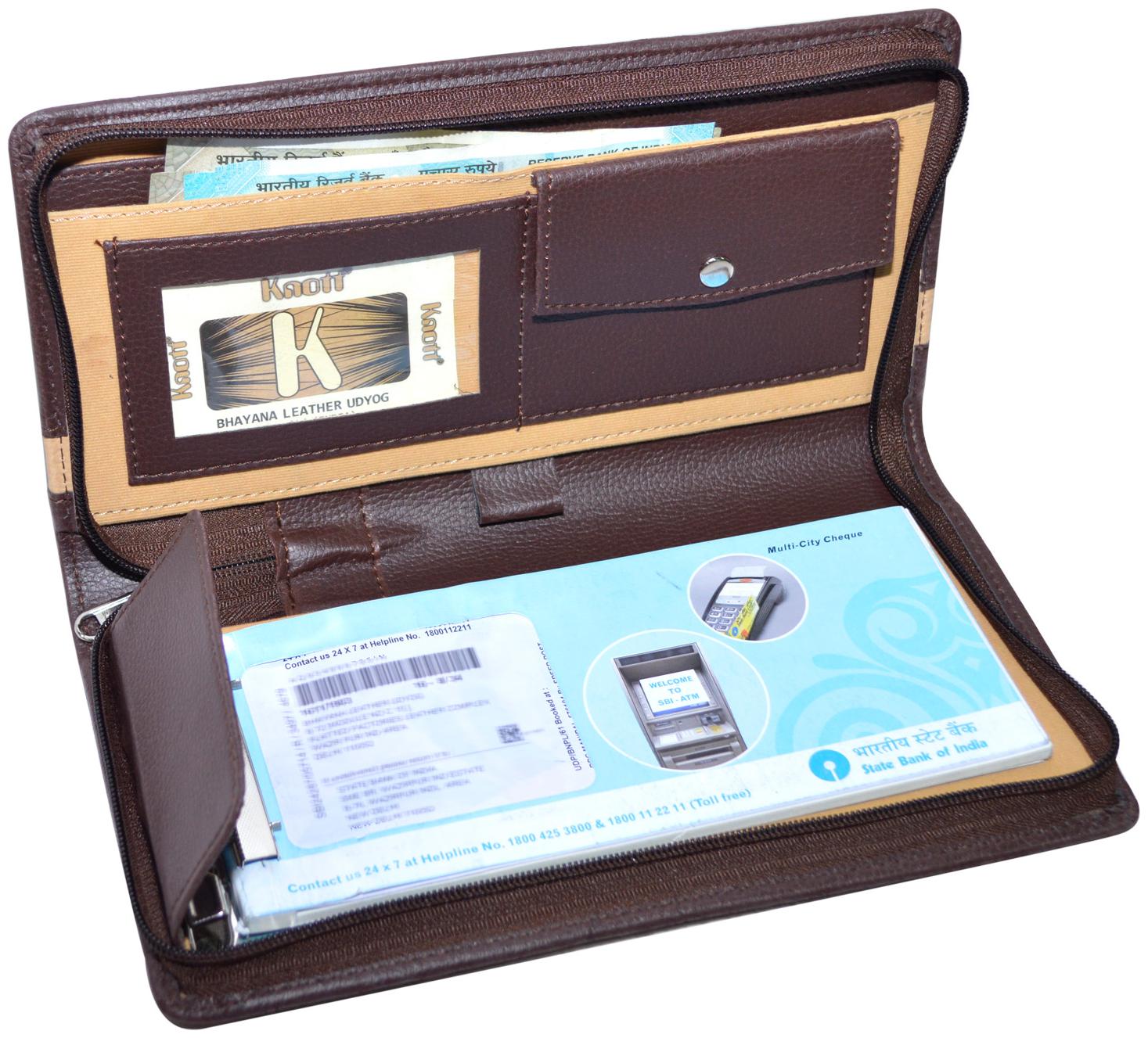 

Knott Brown Leather Cheque Book Holder