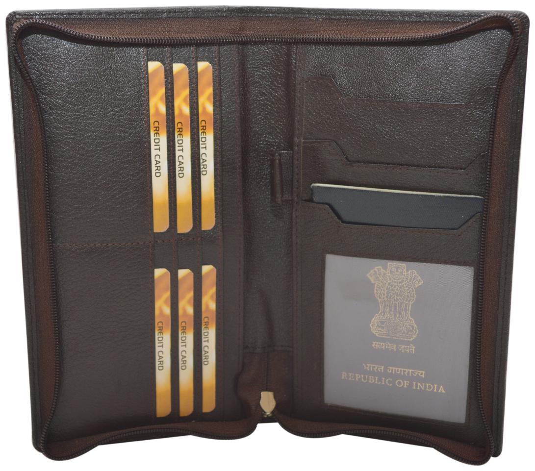 

Knott Brown Exclusive Passport holder with all round Zip
