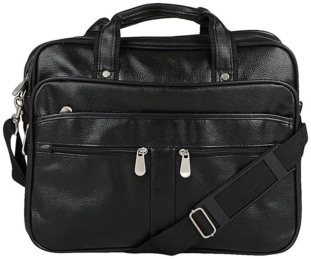 

Knott Classy Black PU Laptop Bag