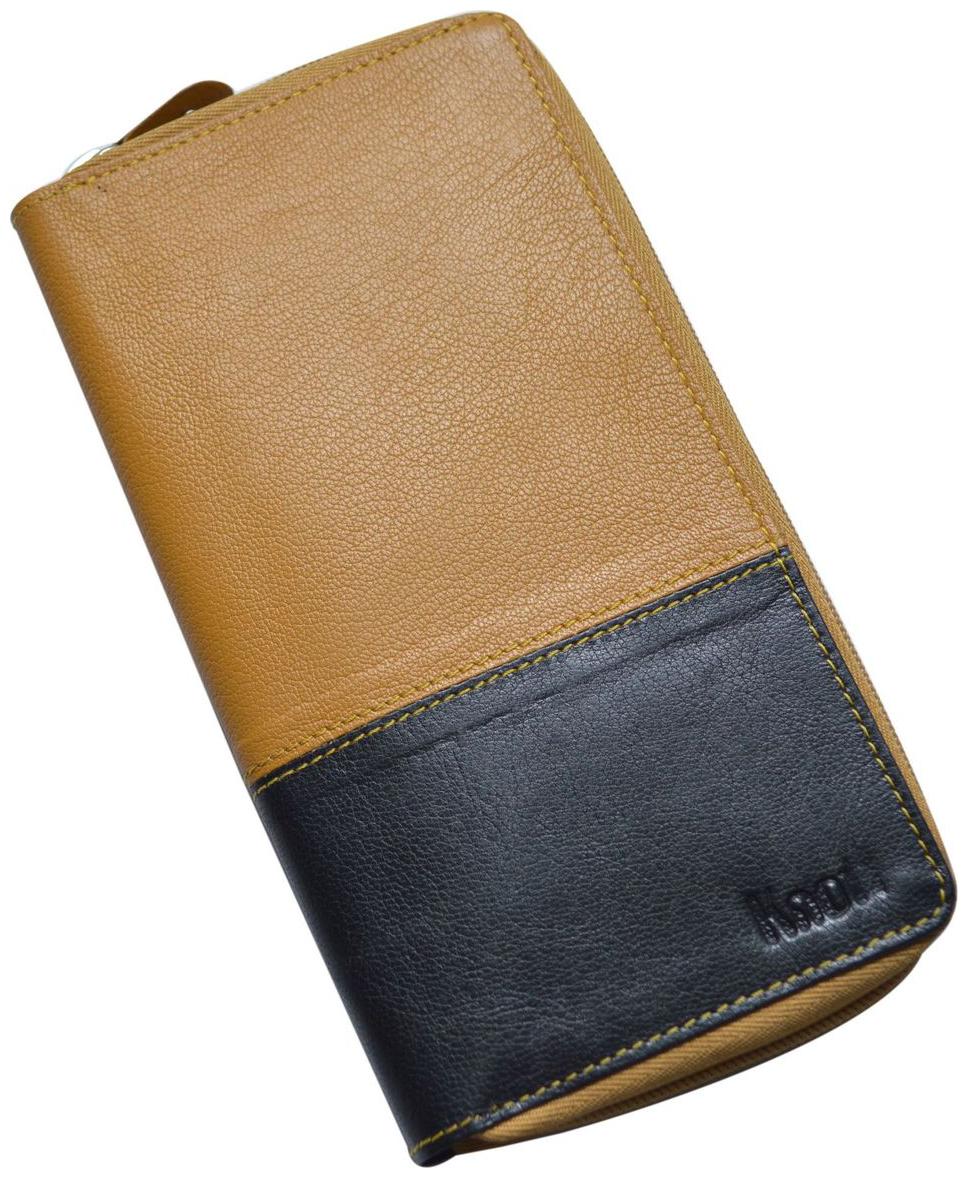 

Knott Fashionable Ylw Bl Leather Wallet for Women