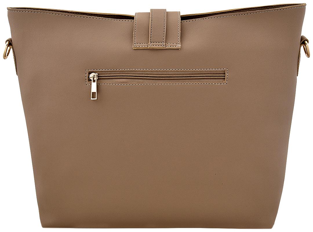

La Fille Beige Faux Leather Handheld Bag