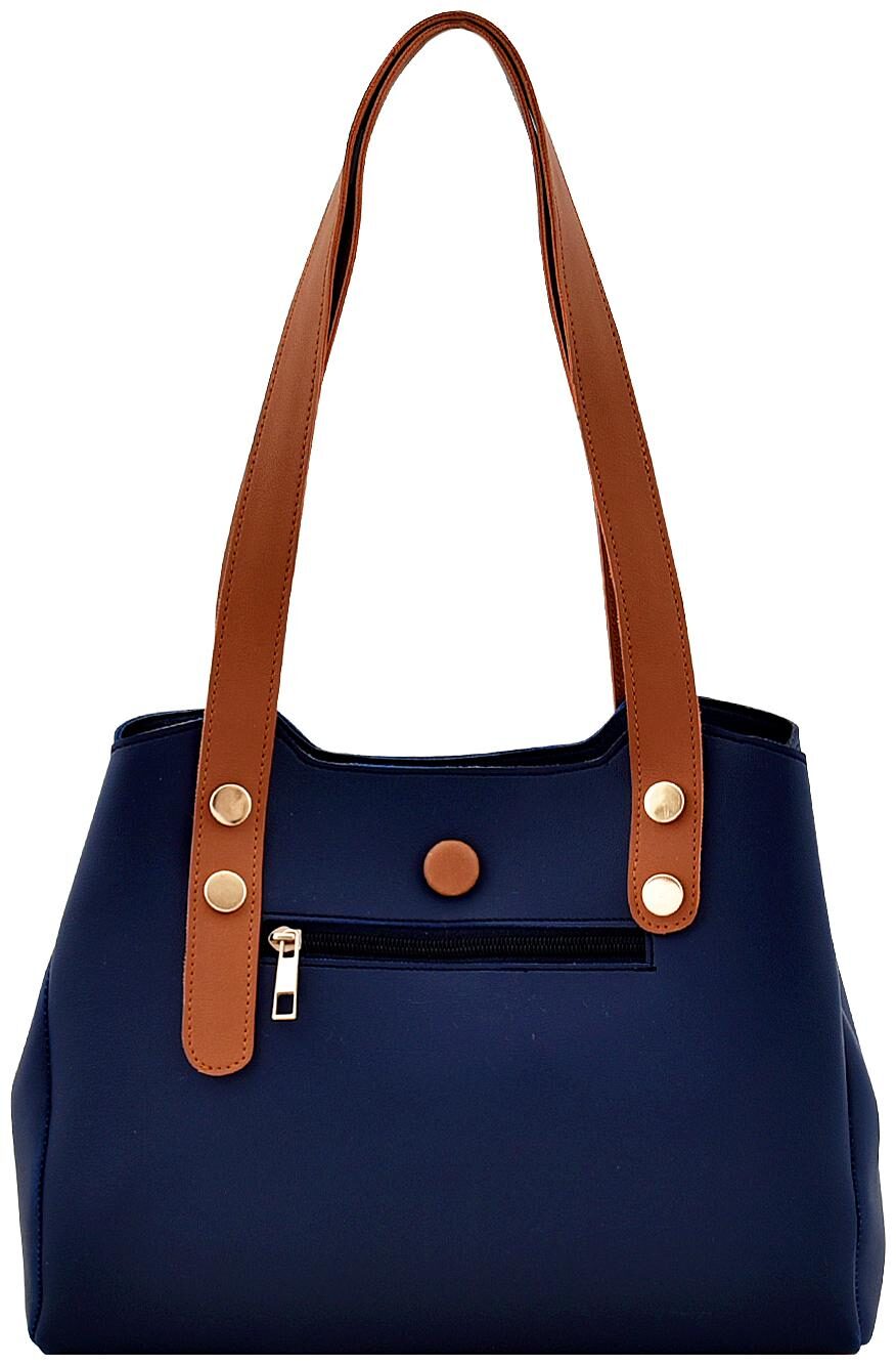 

La Fille Blue Tan Faux Leather Handheld Bag