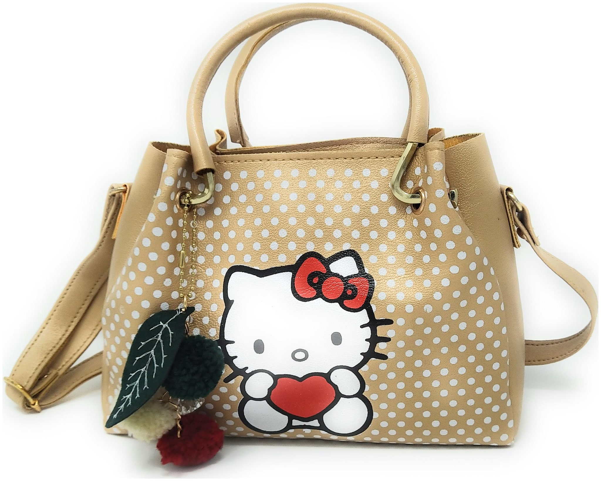 

LADONNA Gold Faux Leather Printed Sling Bag