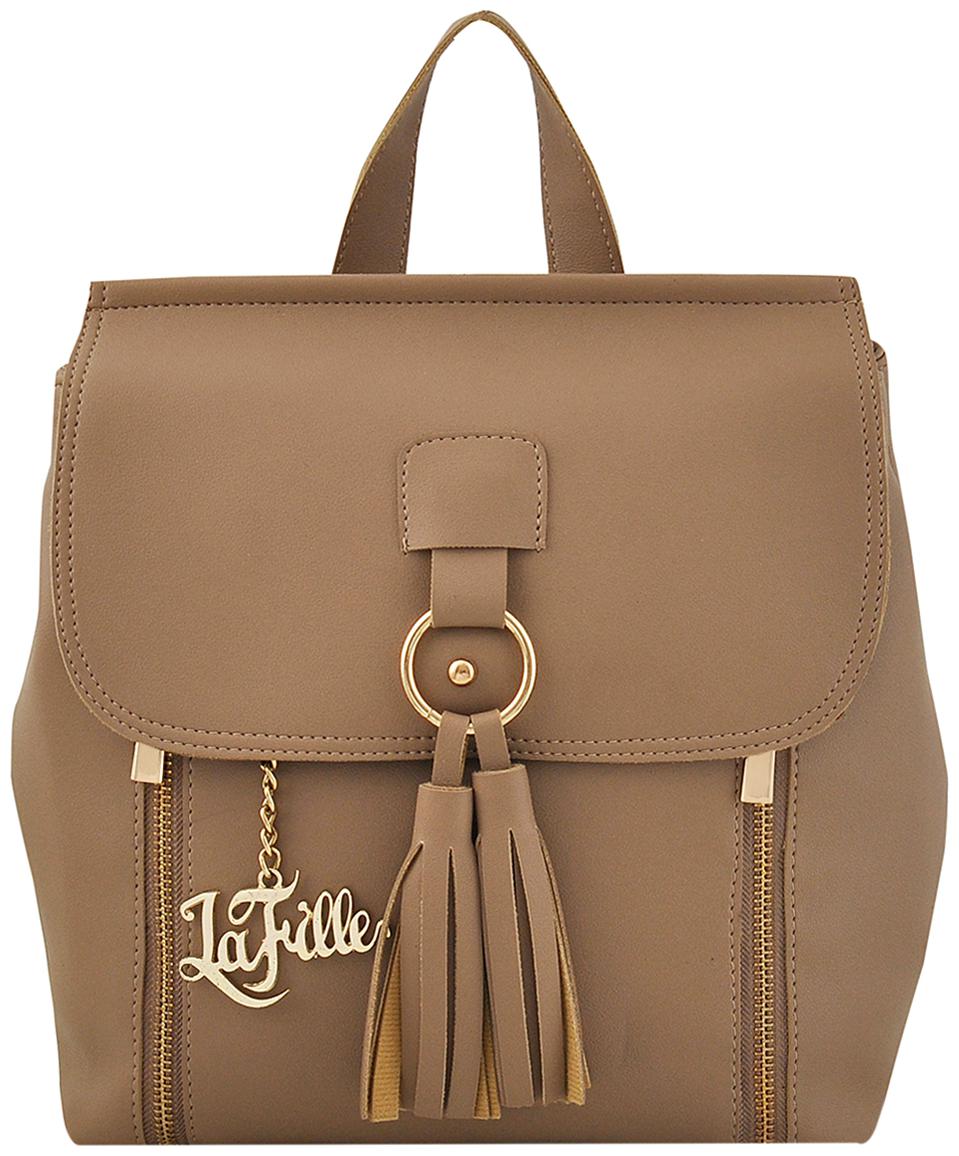 

La Fille Beige PU Backpack