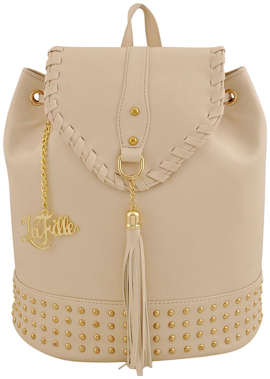 

La Fille Beige PU Backpack