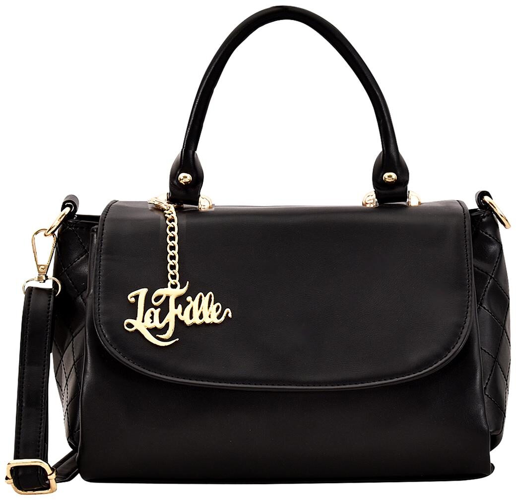 

La Fille Black PU Handheld Bag