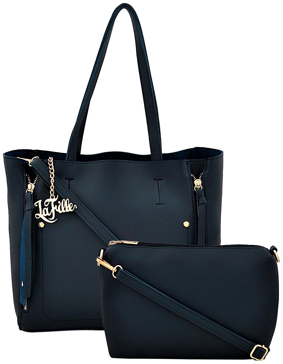 

La Fille Blue PU Shoulder Bag