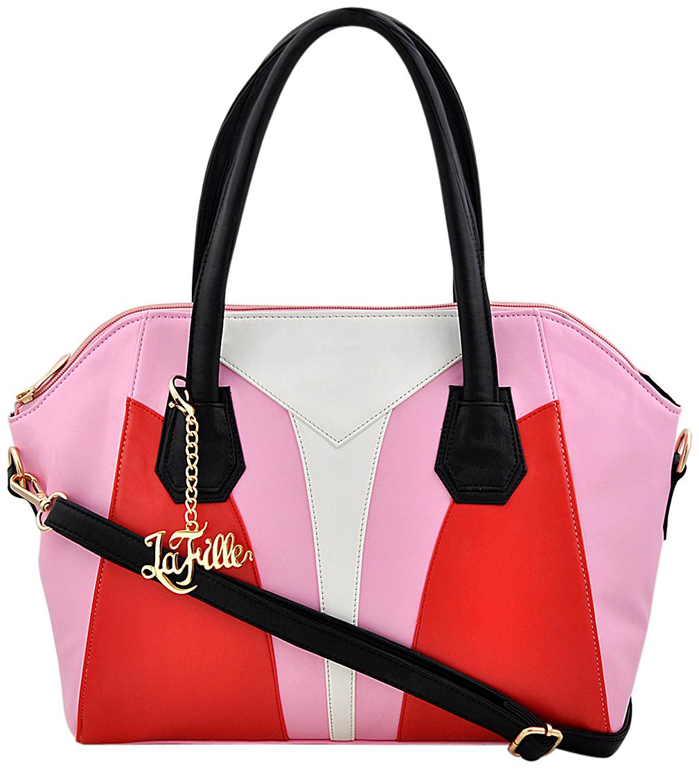 

La Fille Pink PU Shoulder Bag