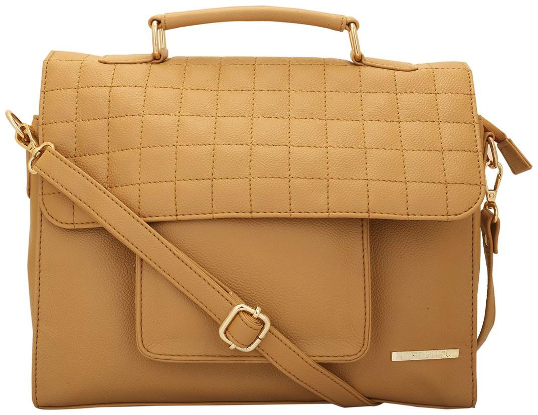 

Lapis O Lupo Beige PU Solid Sling Bag