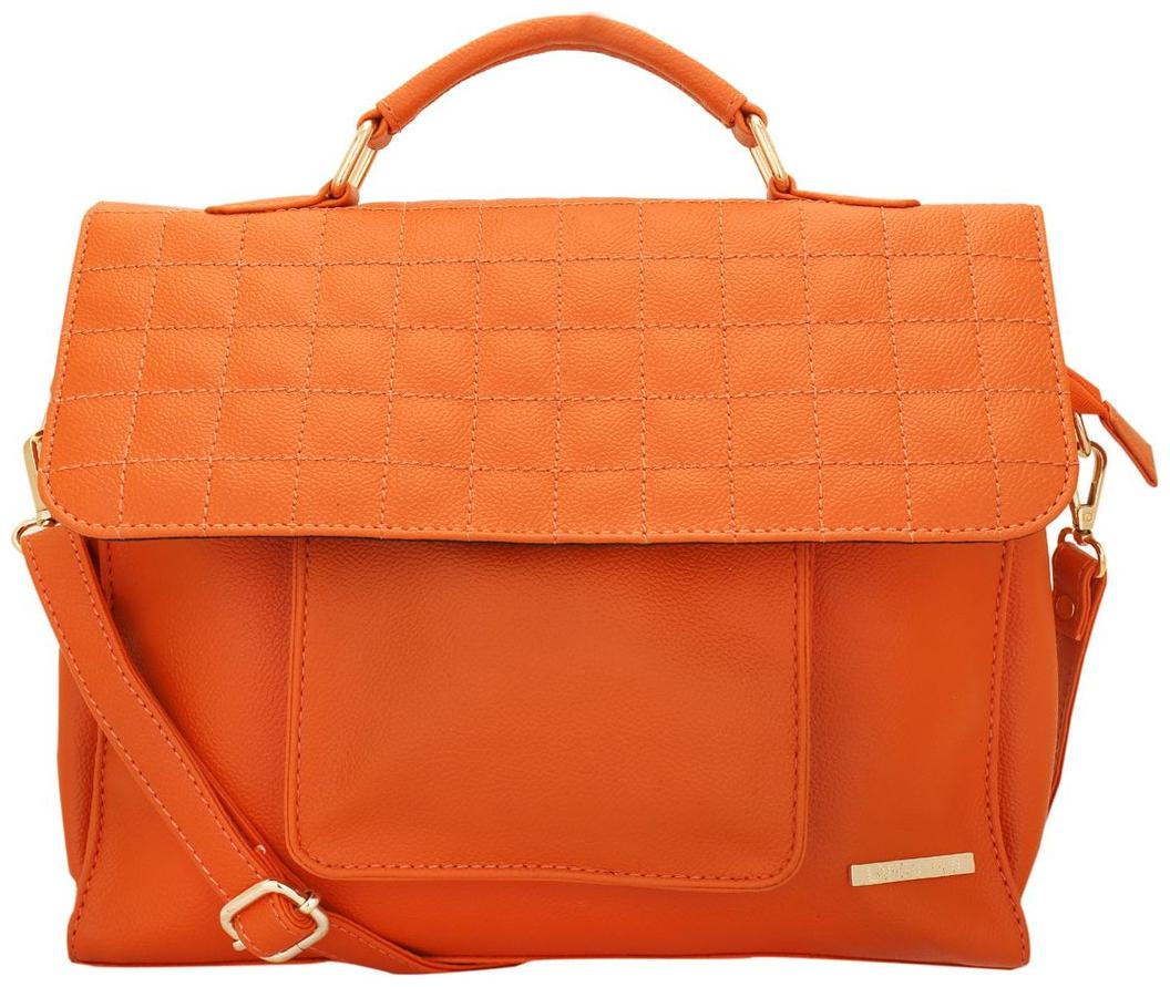 

Lapis O Lupo Orange PU Solid Sling Bag