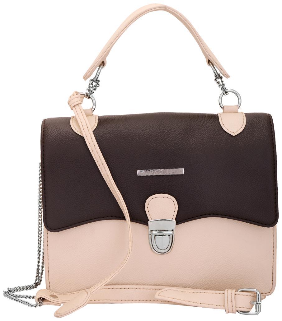 

Lapis O Lupo Brown PU Solid Sling Bag