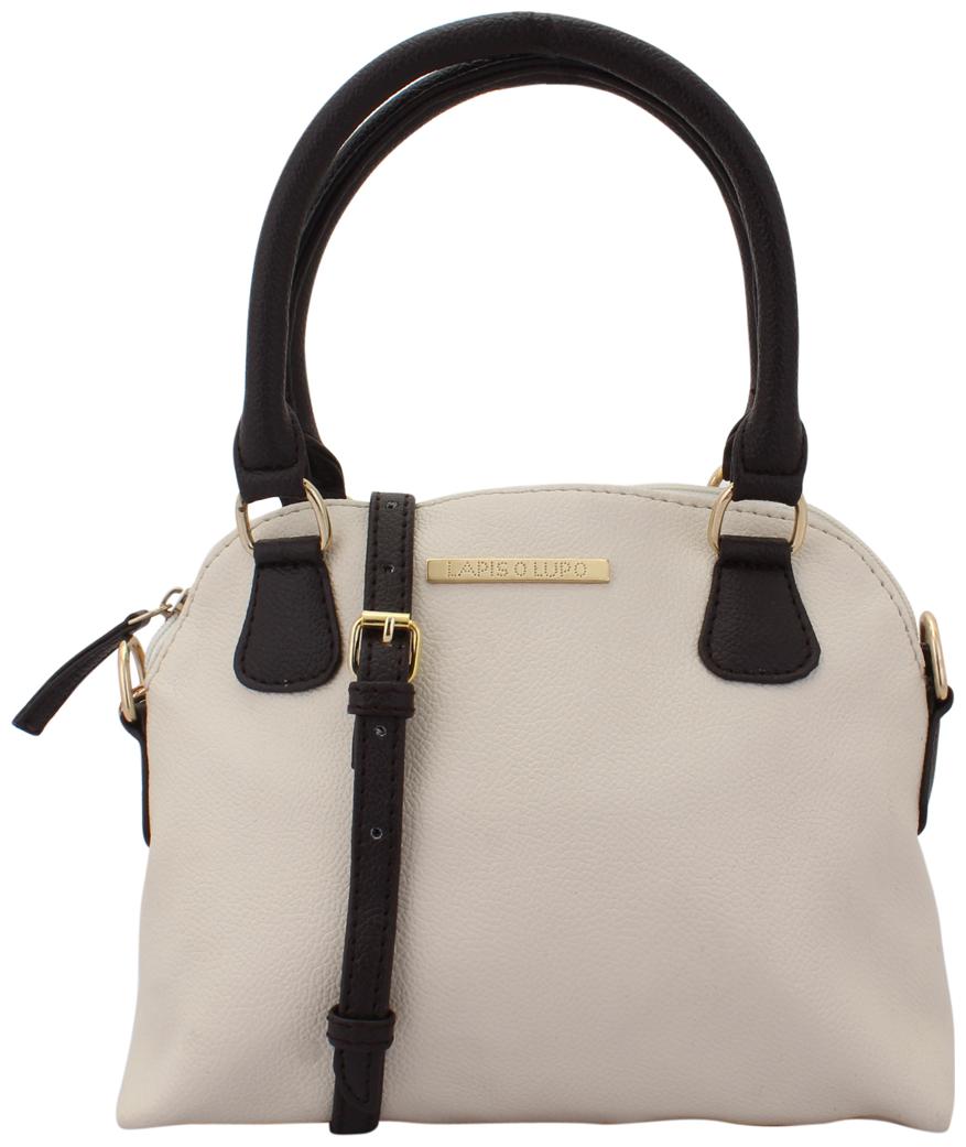 

Lapis O Lupo White Faux Leather Handheld Bag