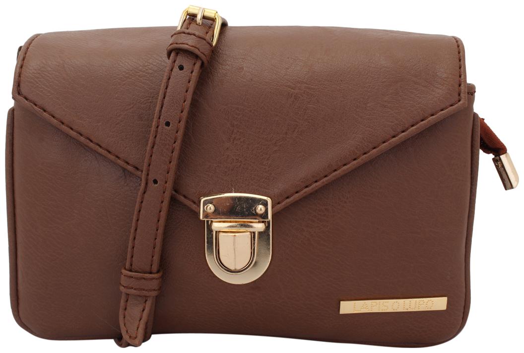 

Lapis O Lupo Tan Faux Leather Solid Sling Bag