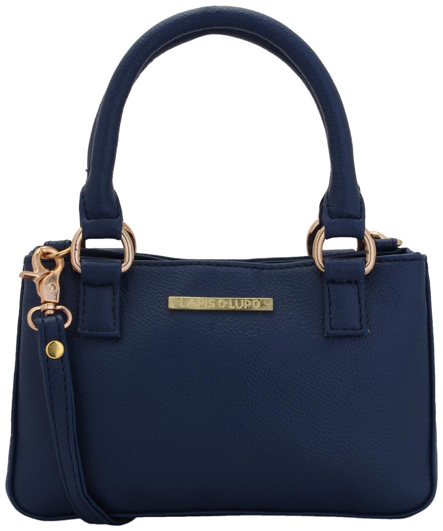 

Lapis O Lupo Blue Faux Leather Handheld Bag