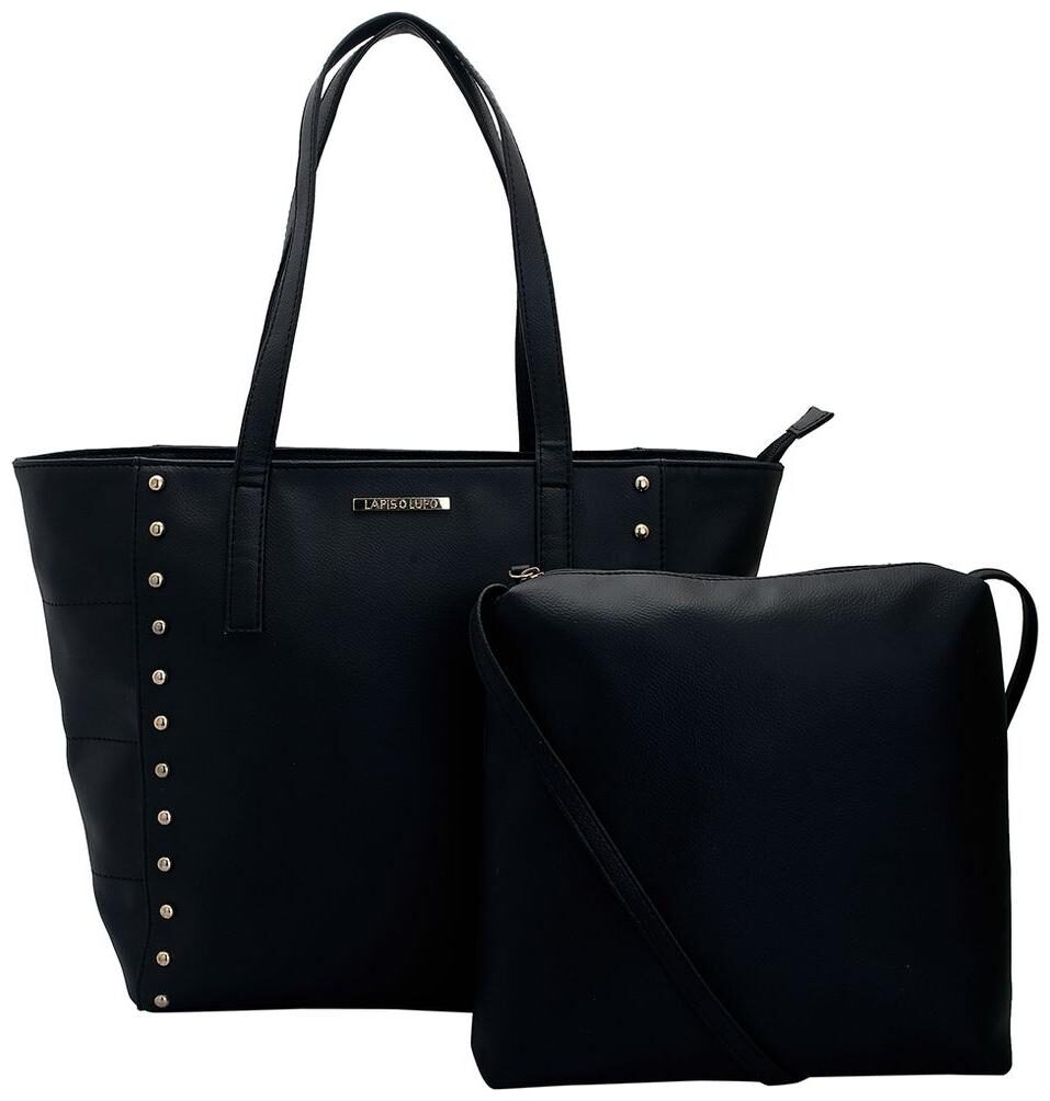 

Lapis O Lupo Women Solid PU - Tote Bag Black