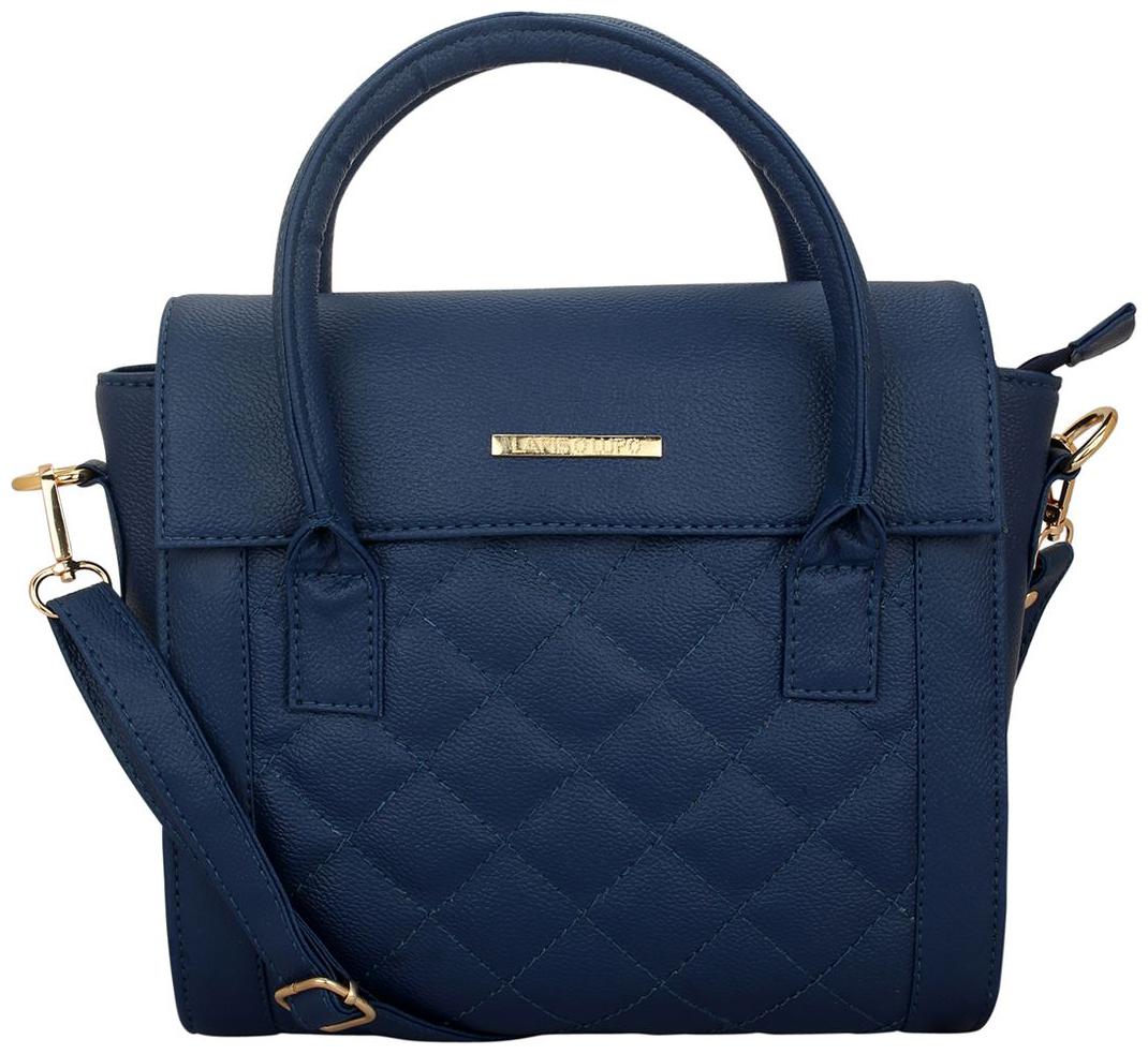 

Lapis O Lupo Blue Faux Leather Handheld Bag