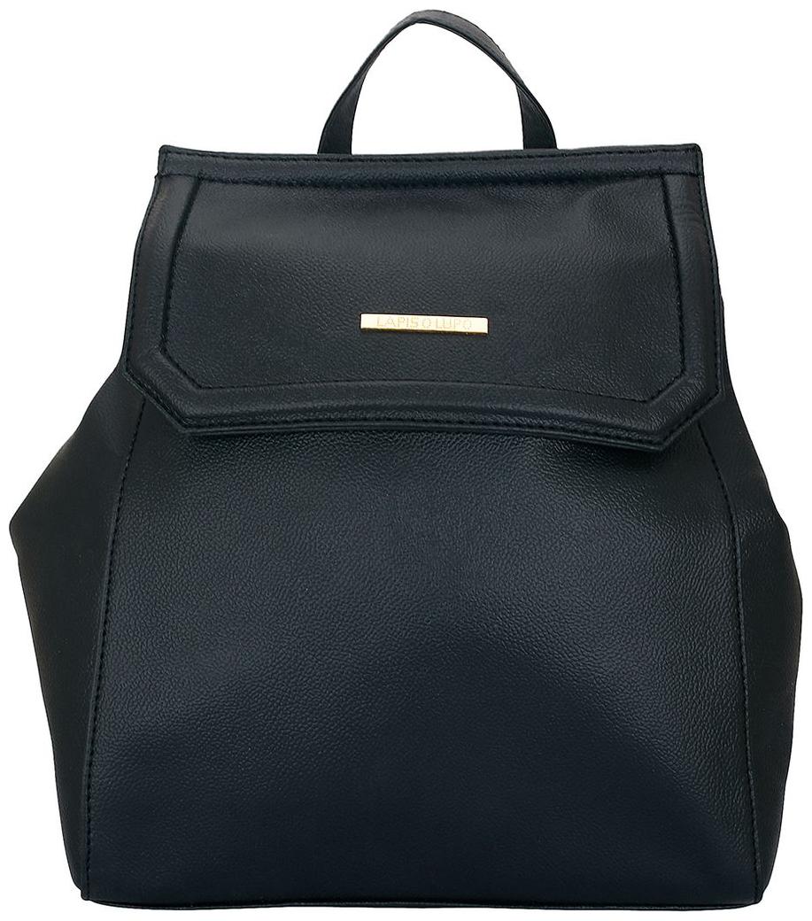 

Lapis O Lupo Black PU Backpack