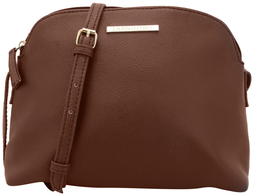

Lapis O Lupo Tan Faux Leather Solid Sling Bag