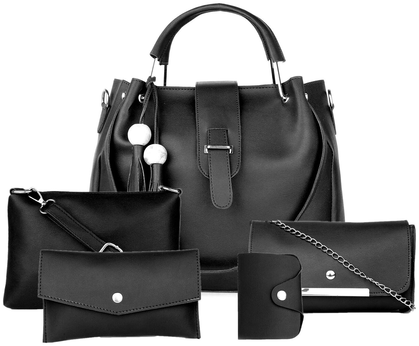 

lariox Black PU Handheld Bag