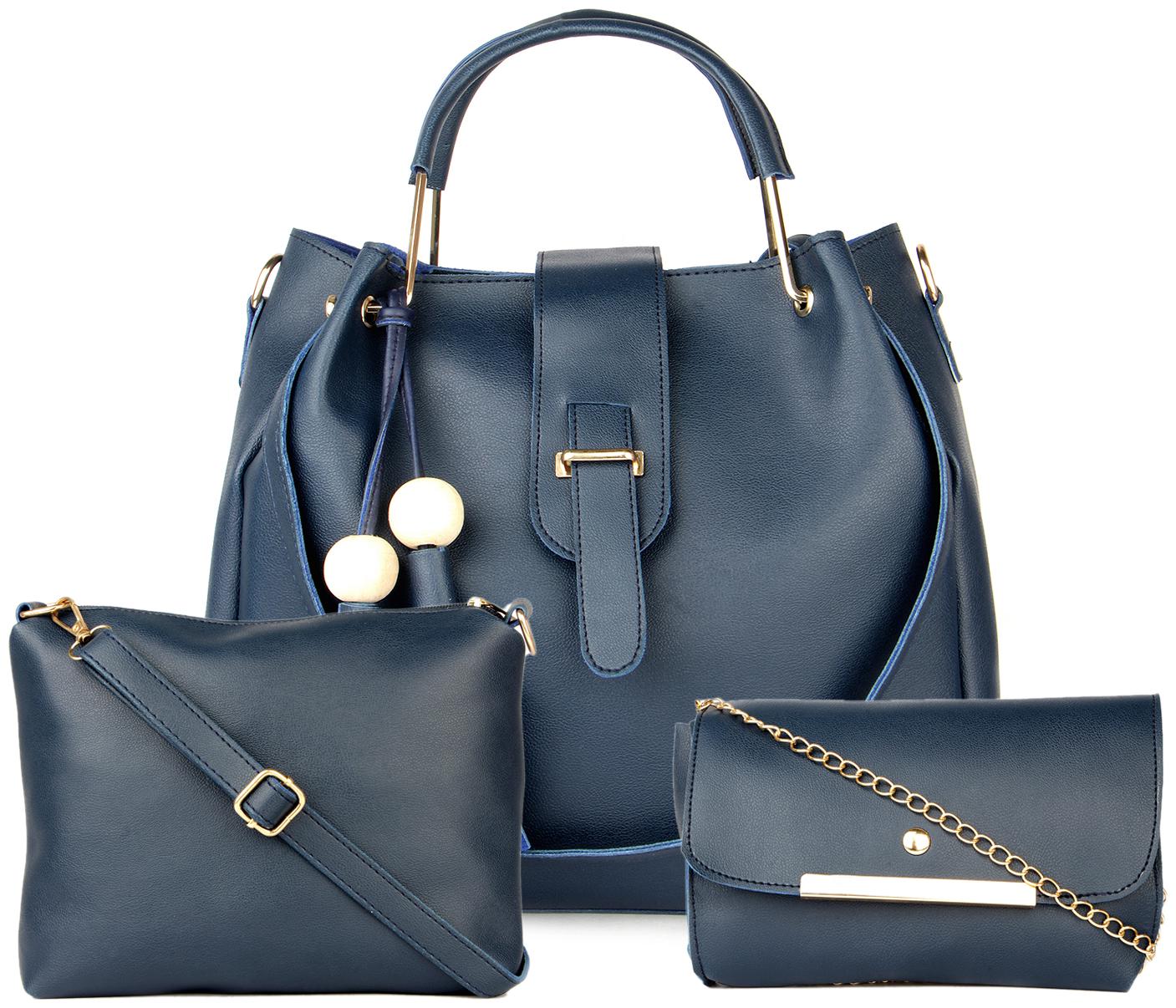 

lariox Blue PU Handheld Bag
