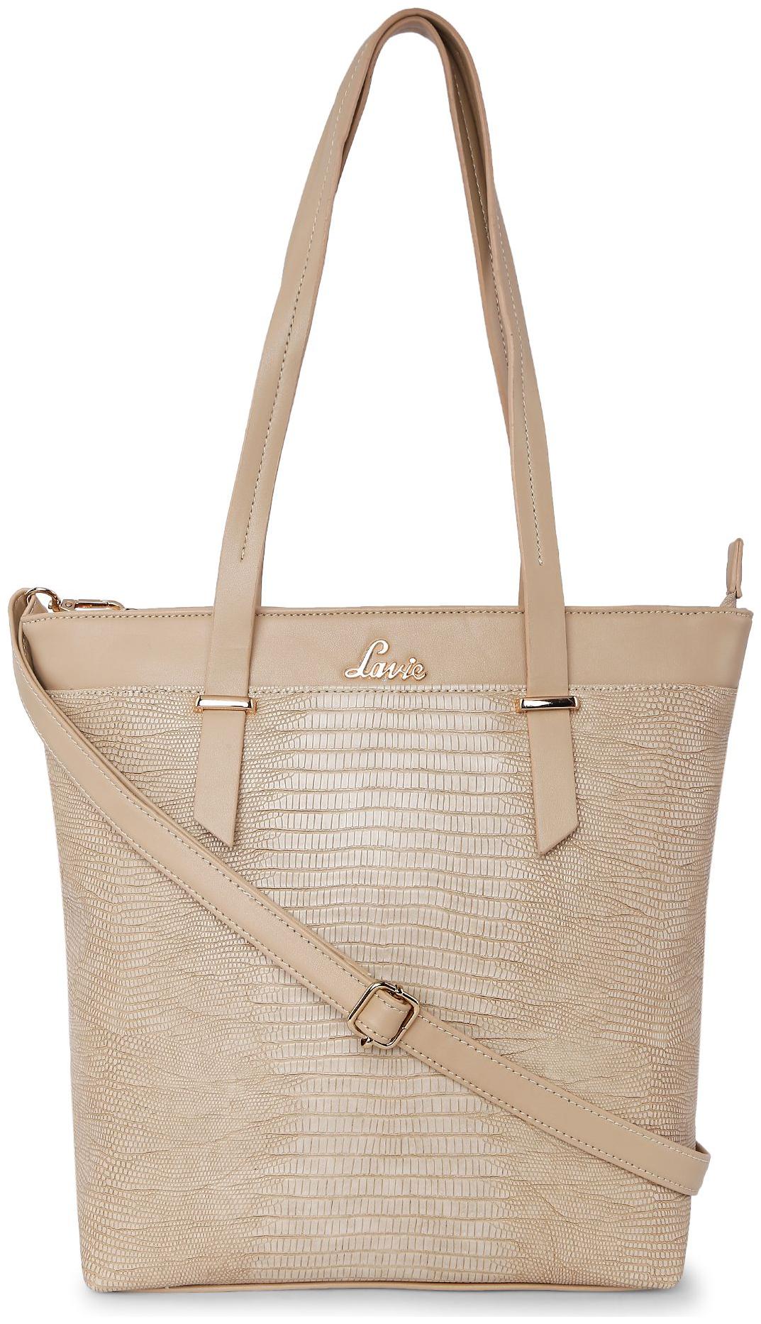 

LAVIE Beige PU Handheld Bag