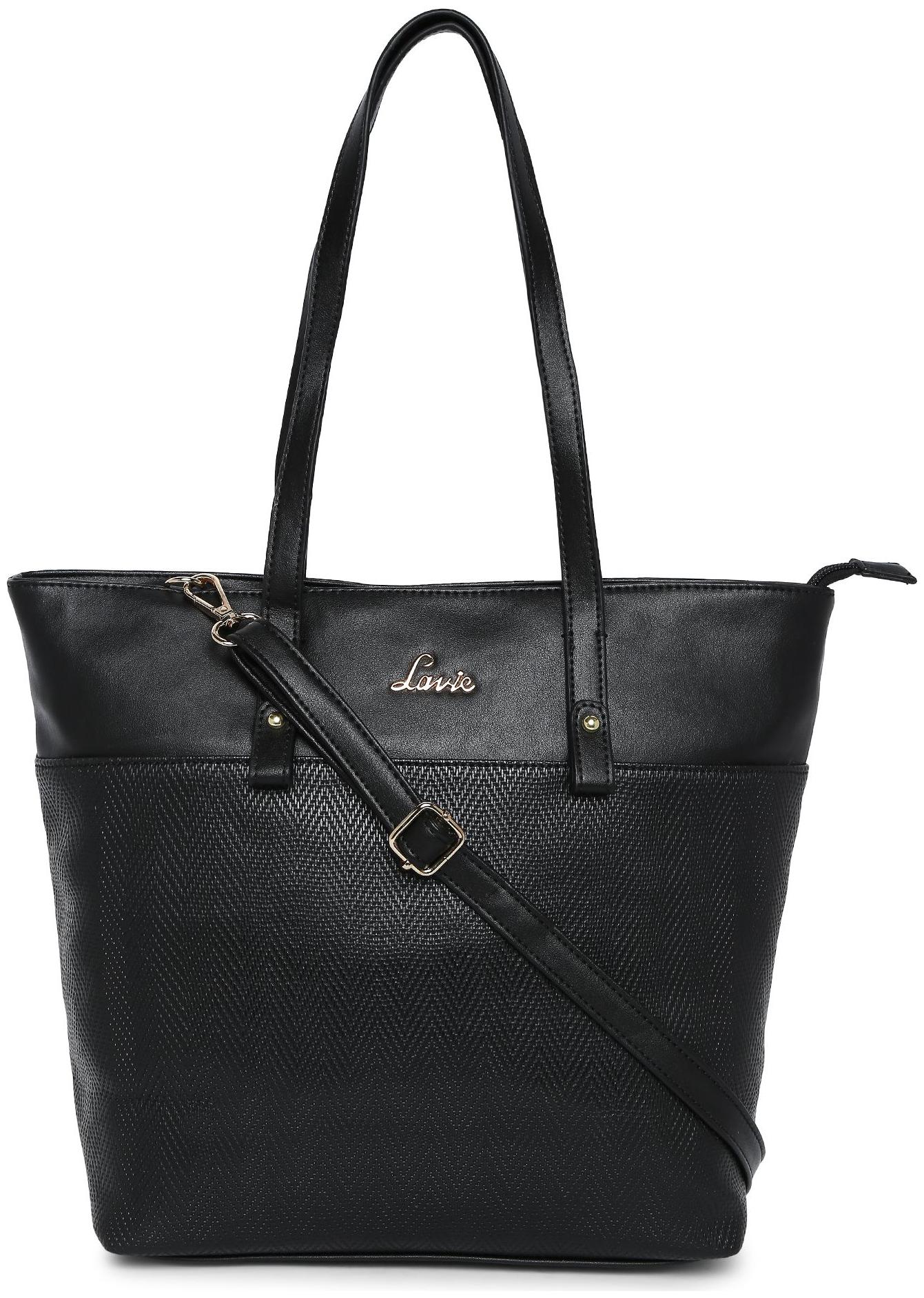 

LAVIE Black PU Handheld Bag
