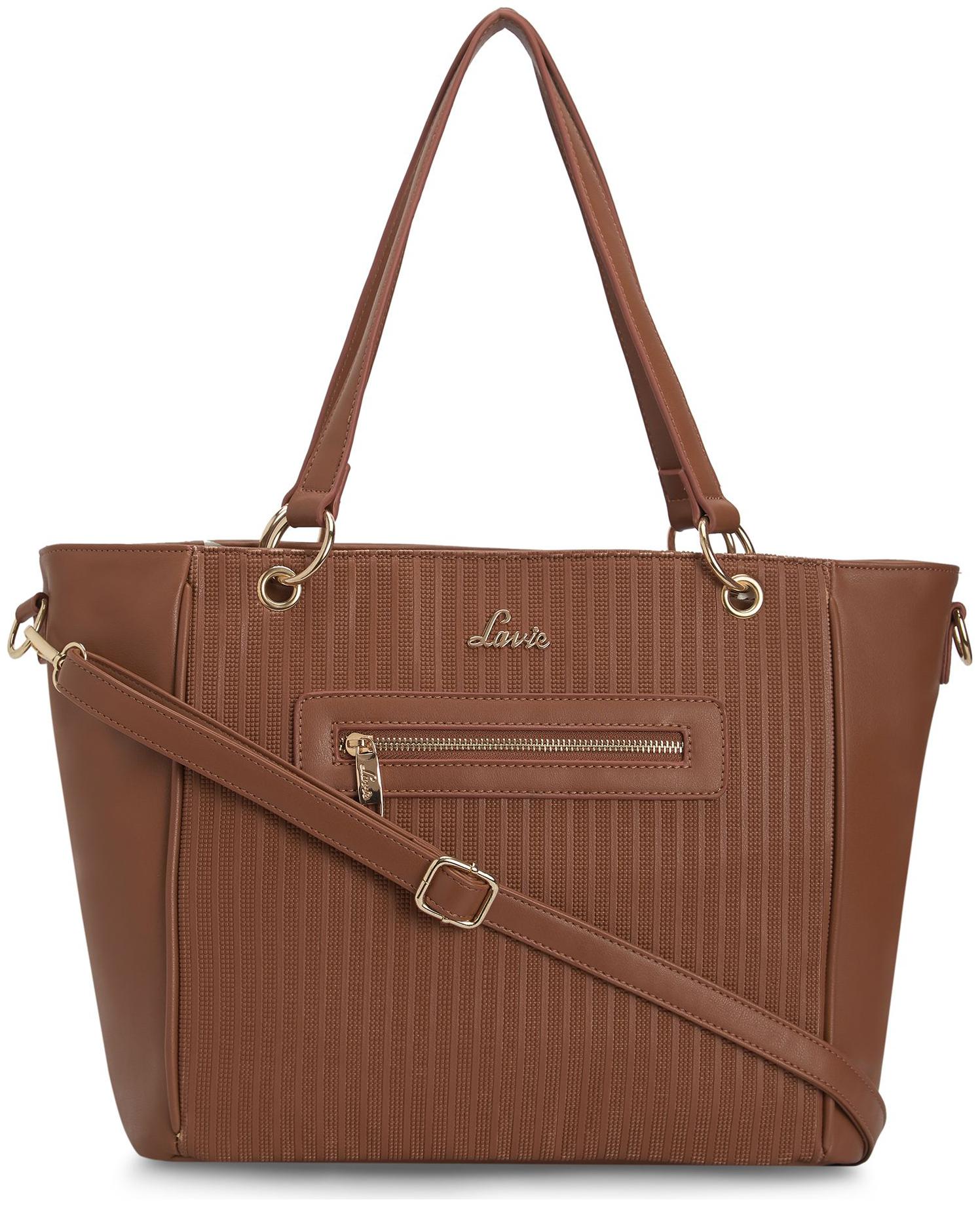 

LAVIE Brown PU Handheld Bag