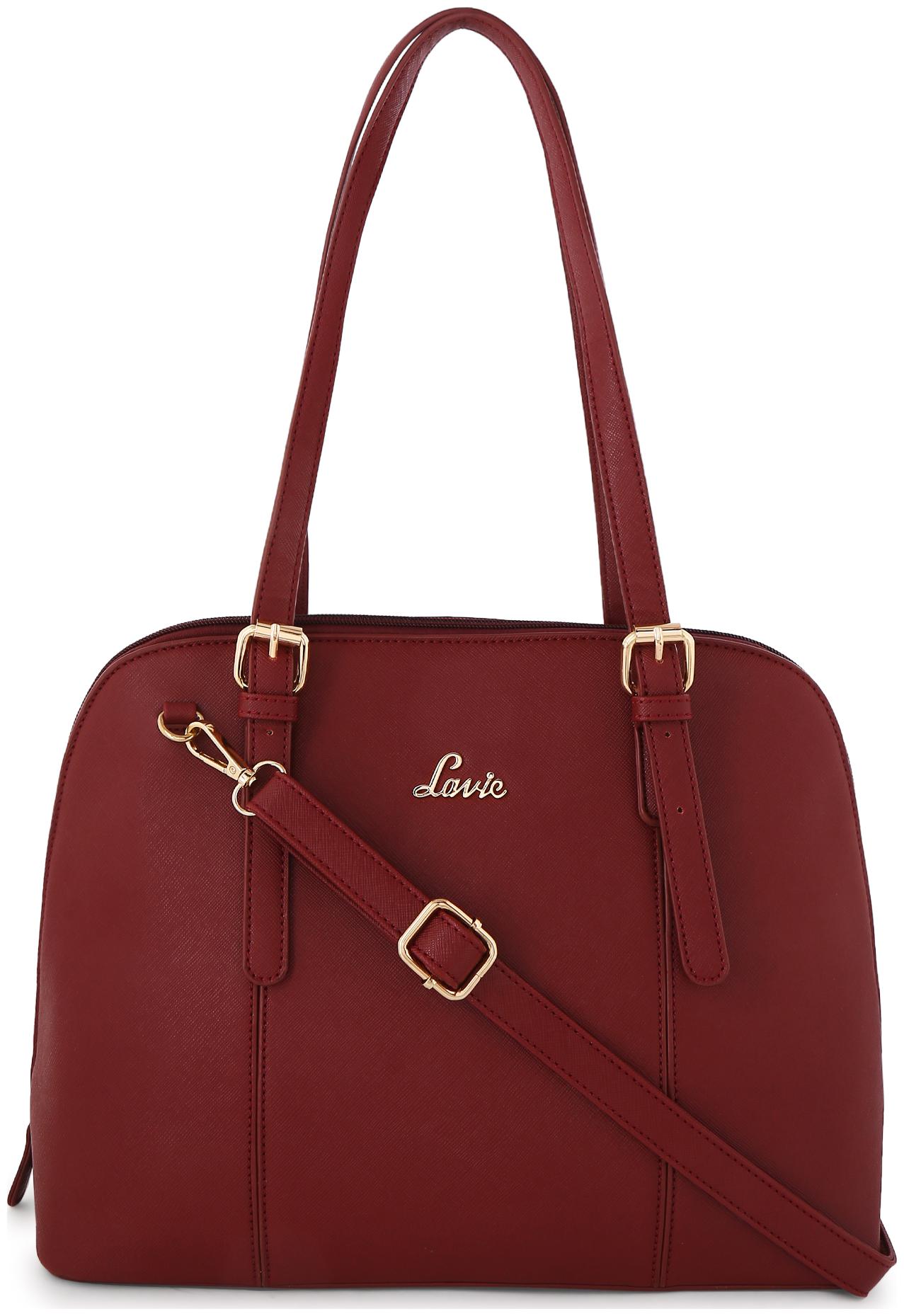

LAVIE Maroon PU Shoulder Bag