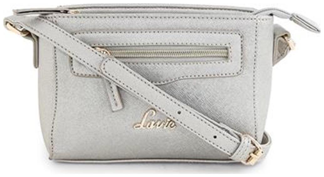 

LAVIE Grey PU Solid Sling Bag