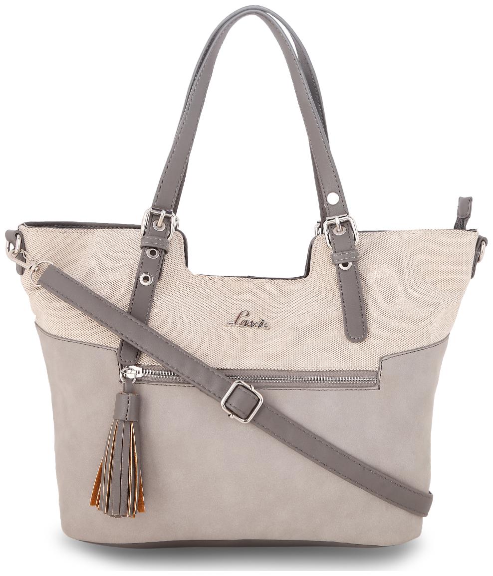 

Lavie Grey Women Tote Bag