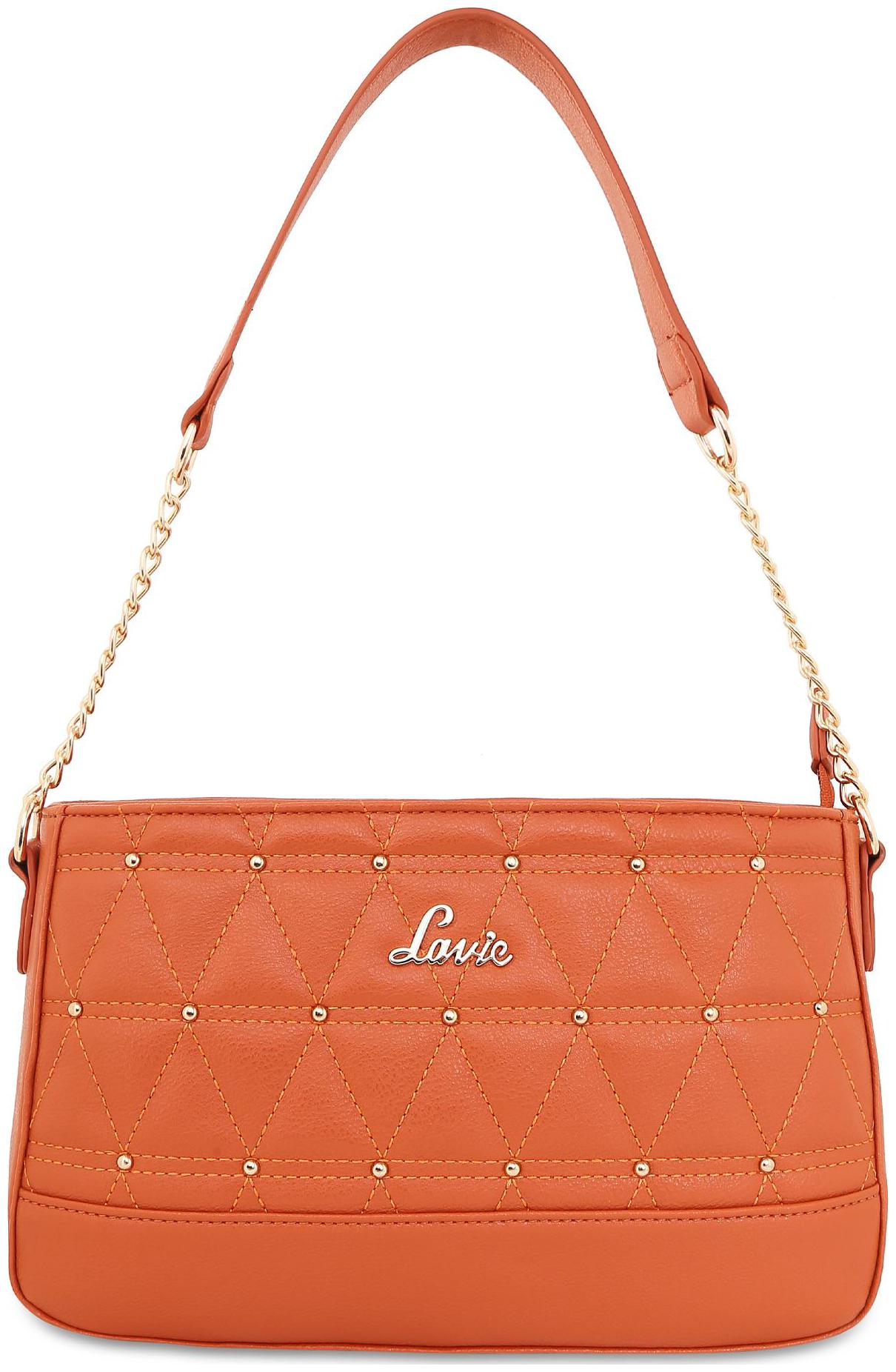 

LAVIE Orange PU Hobo Bag