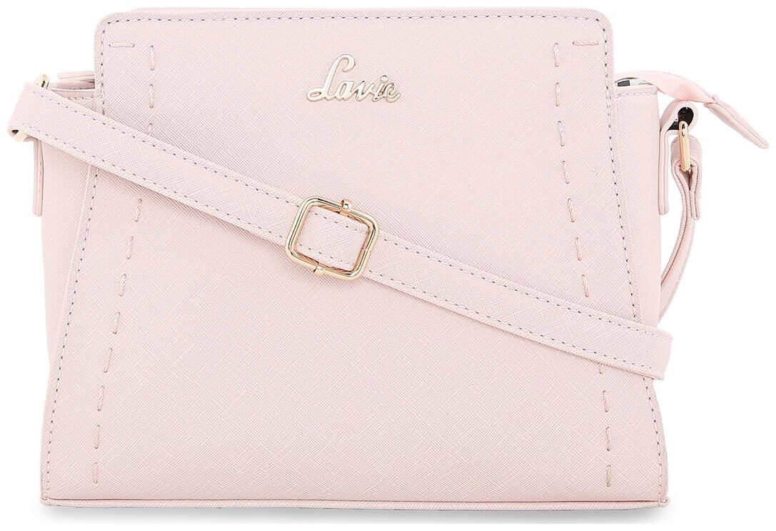 

LAVIE Pink Faux Leather Solid Sling Bag