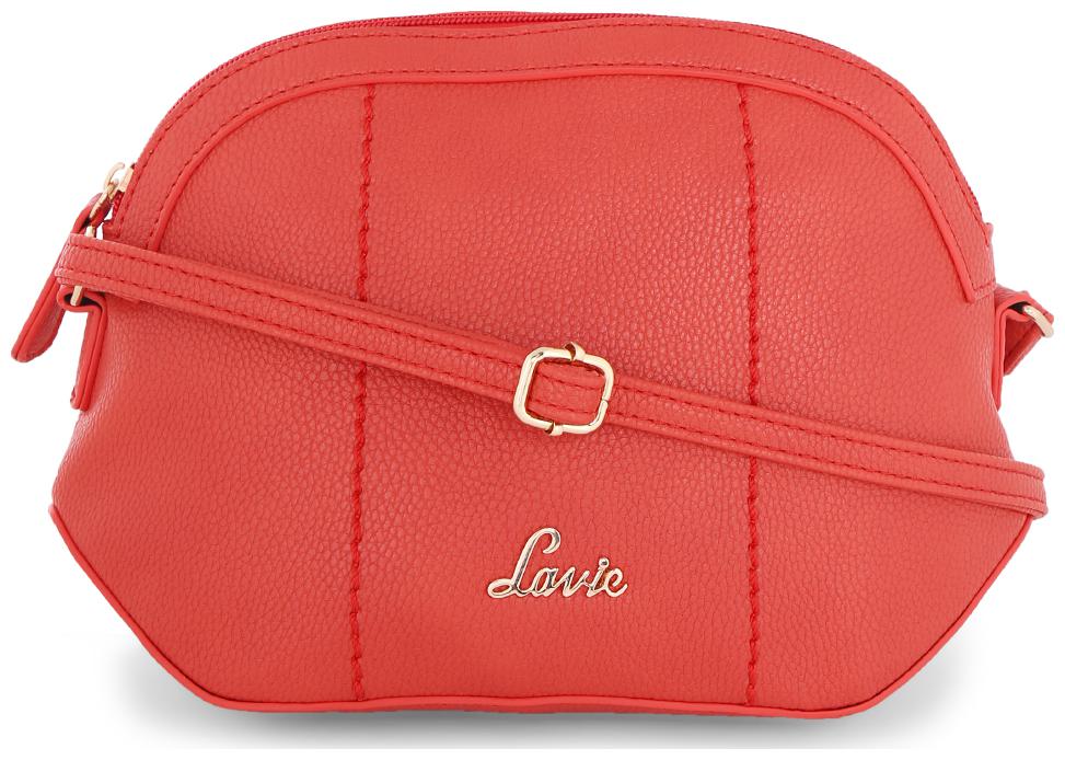

LAVIE Pink Faux Leather Solid Sling Bag