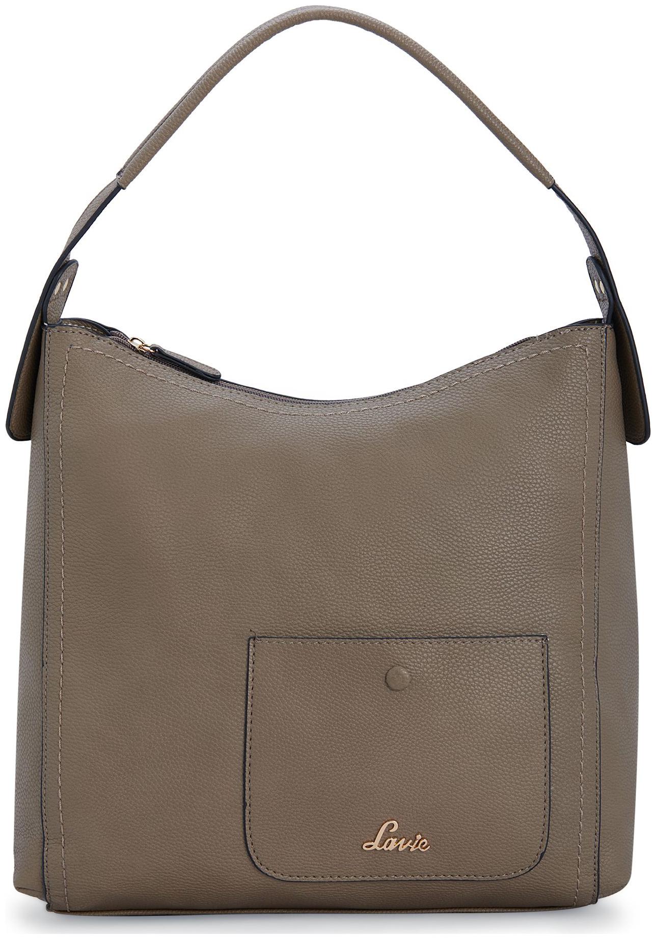 

LAVIE Grey PU Hobo Bag