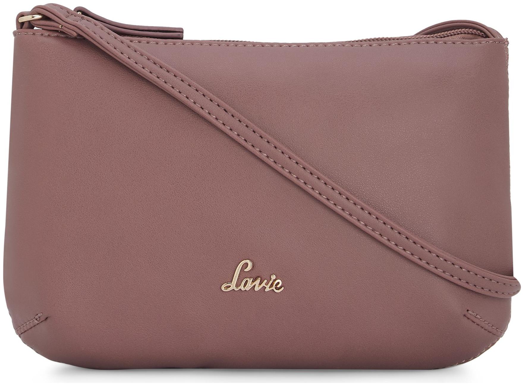 

LAVIE Pink PU Solid Sling Bag
