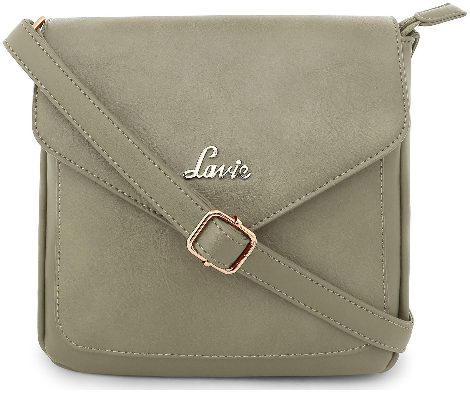 

LAVIE Green PU Solid Sling Bag
