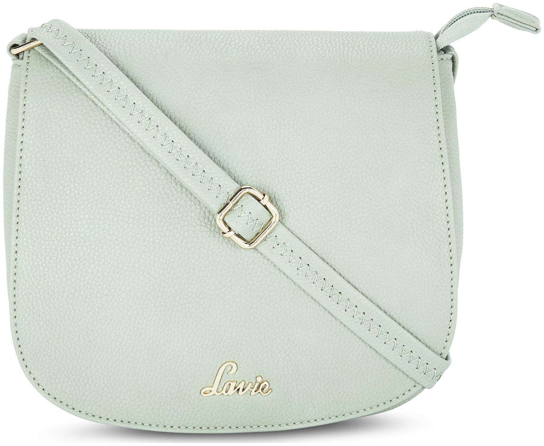

LAVIE Green PU Solid Sling Bag