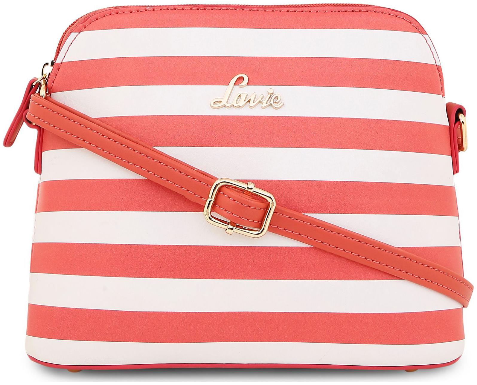 

LAVIE Orange PU Solid Sling Bag