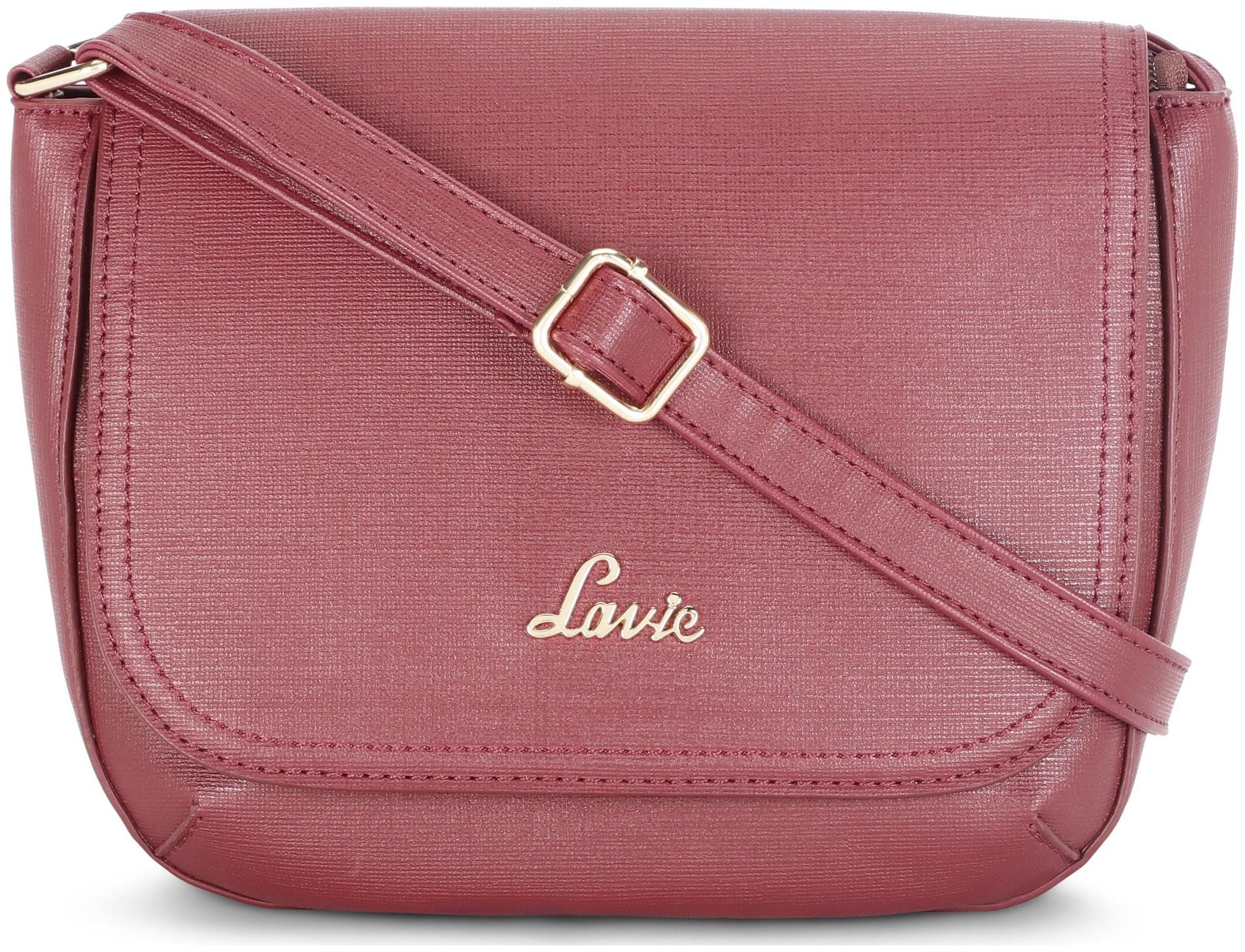 

LAVIE Red PU Solid Sling Bag