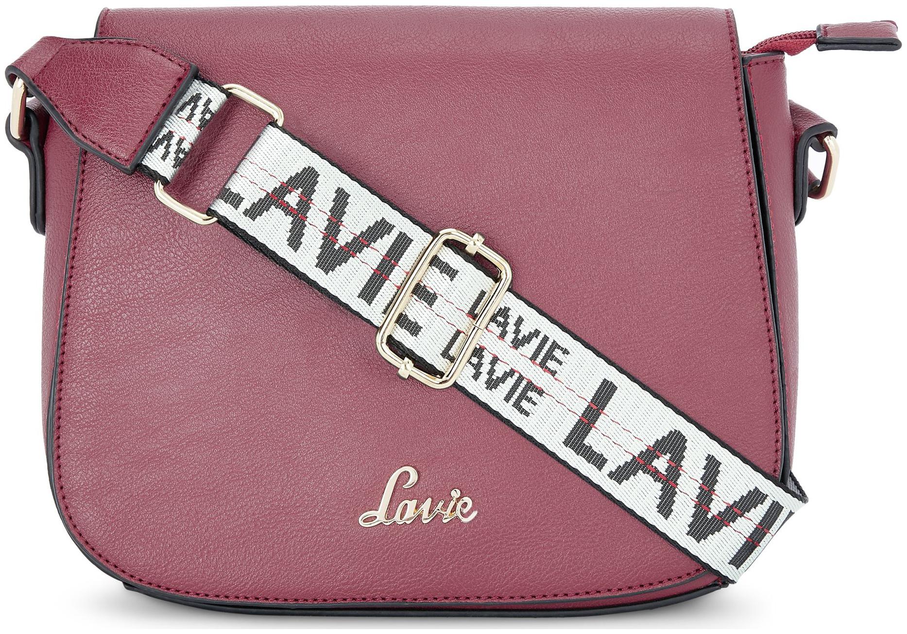 

LAVIE Purple PU Solid Sling Bag